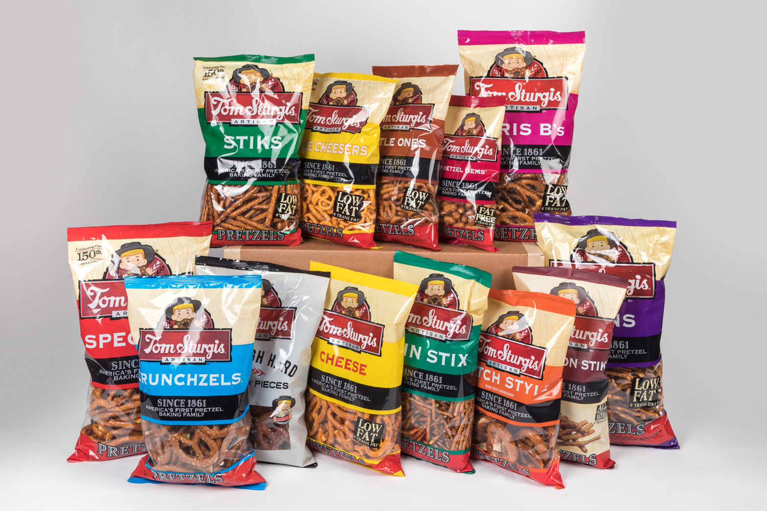 Baker's Dozen Assorted Bags Of Pretzels