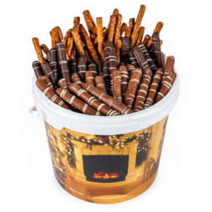 Chocolate Covered Cinnamon Sugar Stiks in a Decorative Tub