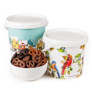 Little Ones® & Chocolate Covered Pretzels - Decorative Plastic Tub