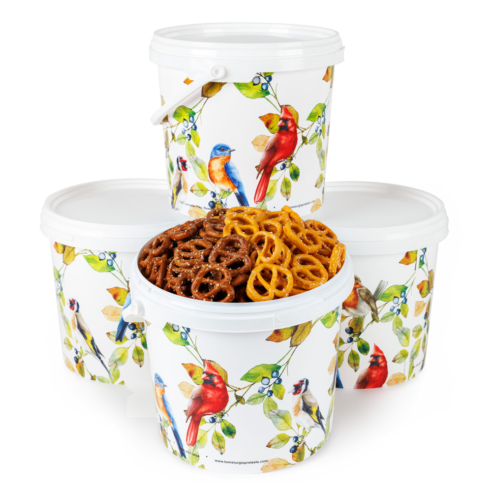 Little Ones & Little Cheesers Pretzels 4 Pack Of Plastic Tubs Tom