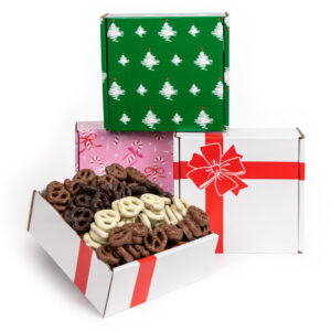 Chocolate Covered Pretzels Sampler - Decorative Carton